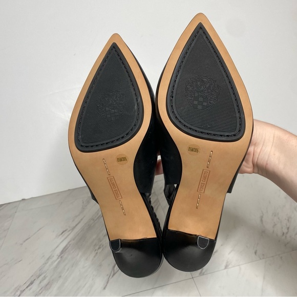 New! Vince Camuto Tolinnis Black Leather Sling Back Pump 8 1/2 M - Picture 13 of 14